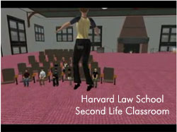 Harvard Law School Second Life classroom