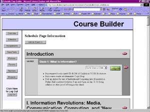 Coursebuilder Schedule Screen